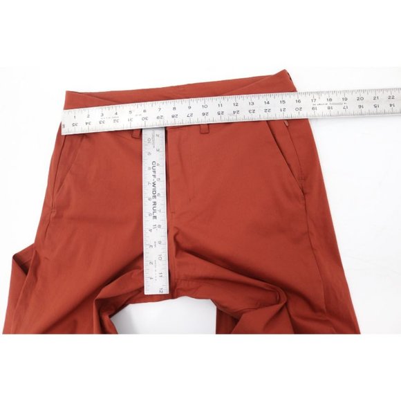LULULEMON Pants Mens 31 ABC Commission Slim warpstreme terracotta Mid Rise Chino - Picture 6 of 11